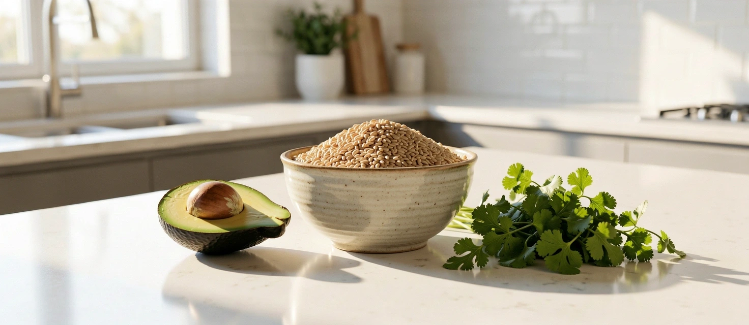 Ingredientes frescos en un entorno equilibrado